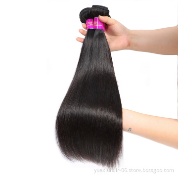 10 12 14 16 To 26 28 30 32 Inch Virgin Remy Brazilian Peruvian Straight Human Hair Weft With Free Weave Hair Packs